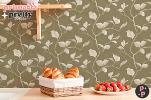 Cottage Kitchen Wallpaper Mockup PSD, a Product Mockup by Printable Pretty Studio