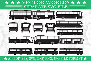 Bus Svg, Car Svg, an Object Graphic by VectorWorlds