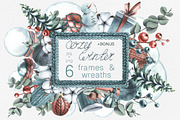 Cozy Winter Watercolor Frames, a Marketing Template by NATASHA CHU (Thumbnail 1 of 5)