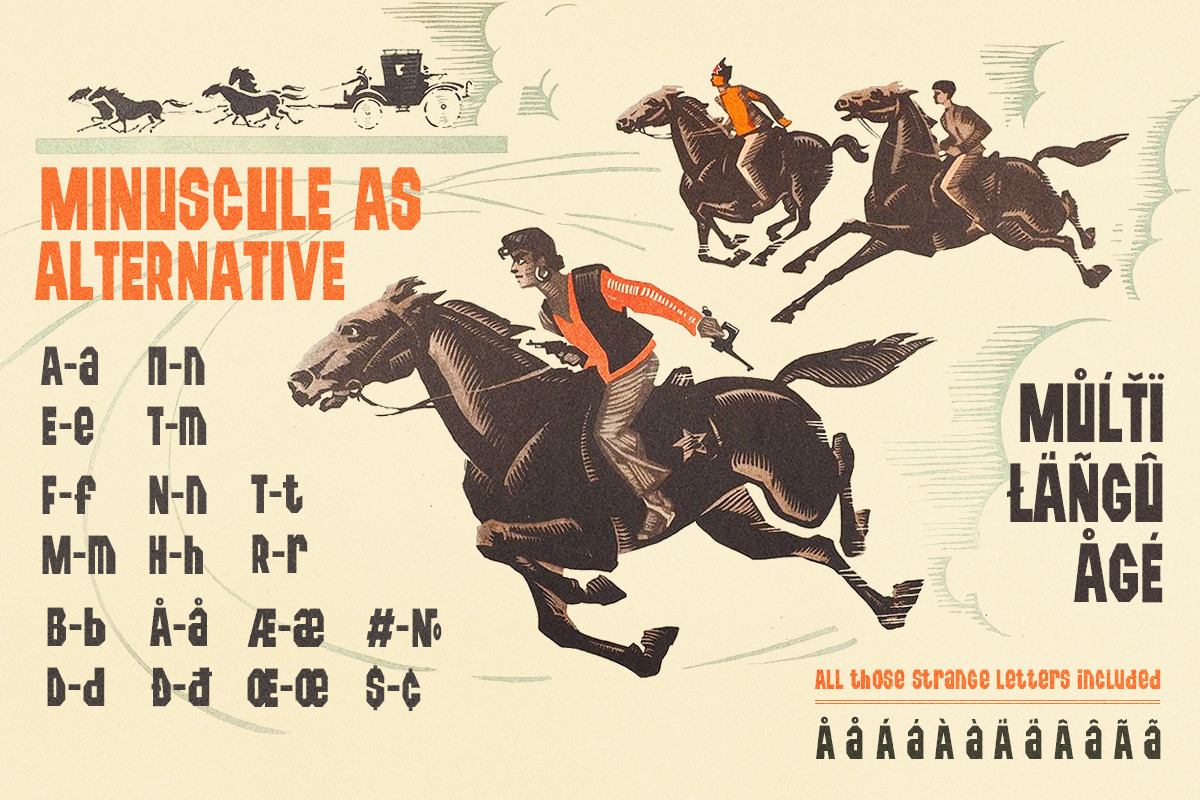 Stengazeta: retro grotesque font preview 4