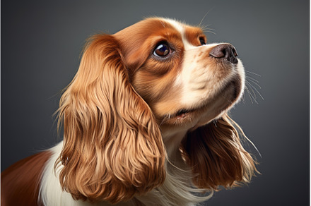 A brown and white spaniel dog, an Animal Photo by tilialucida