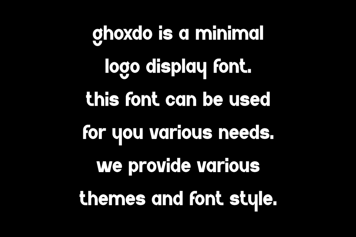 Ghoxdo - Modern Sans Font, a Sans Serif Font by Iqsiart Studio (Photo 2 of 6)