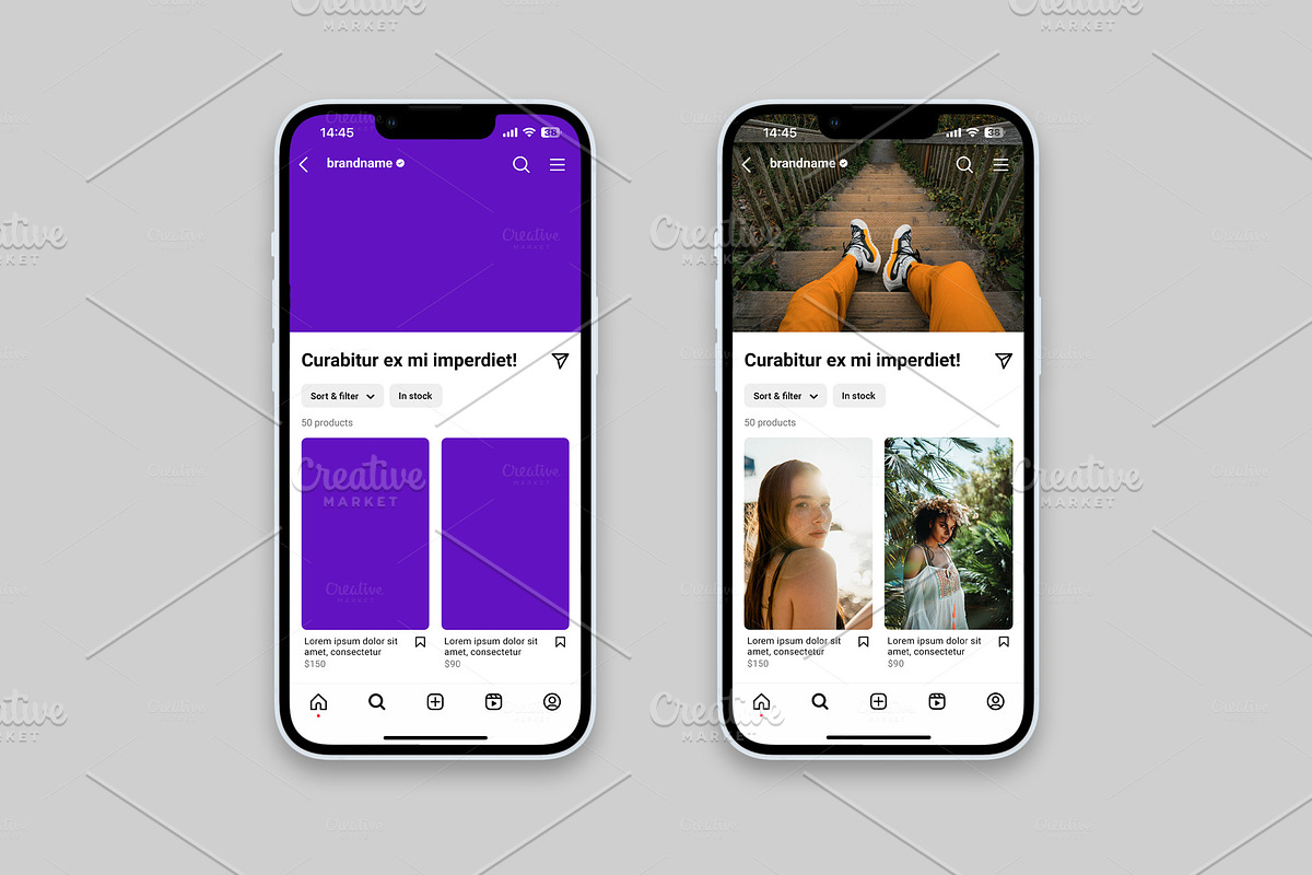 Instagram Template Mockup PSD, a Social Media Template by Dilshod Sobirov (Photo 13 of 19)
