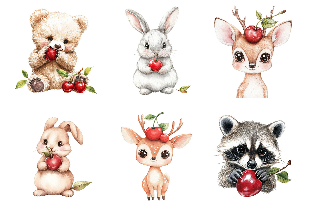 Adorable Woodland Animals PNG, an Illustration by SinaCreation (Photo 2 of 4)