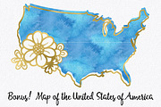 50 States Sublimation Clipart Bundle, an Illustration by OldMarket Designs (Thumbnail 7 of 12)
