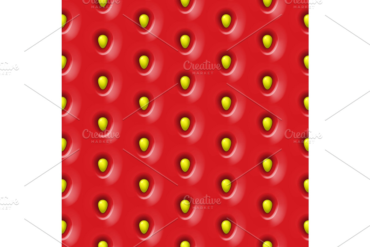 Seamless strawberry pattern, a Decorative Illustration by Pakete Art