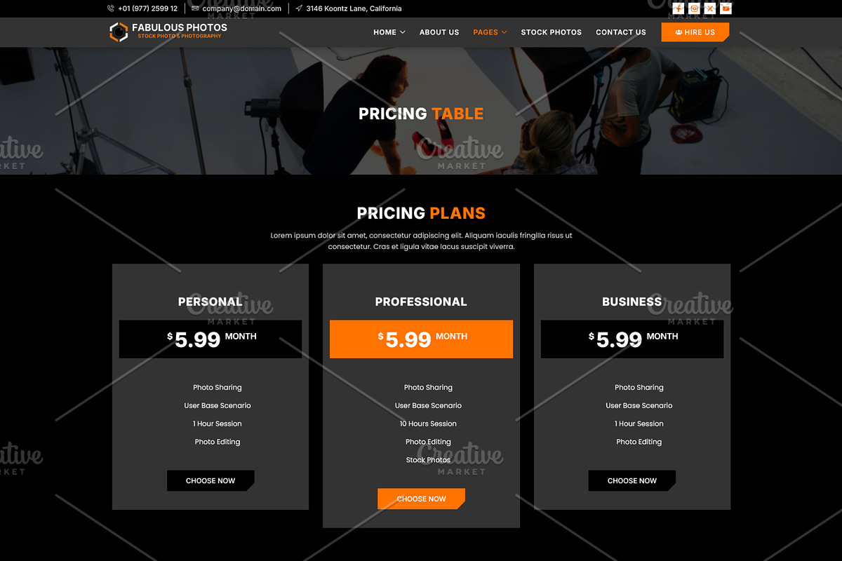 Stock Photo & Photography Elementor, a WordPress Template by HasnainDEV (Photo 3 of 6)