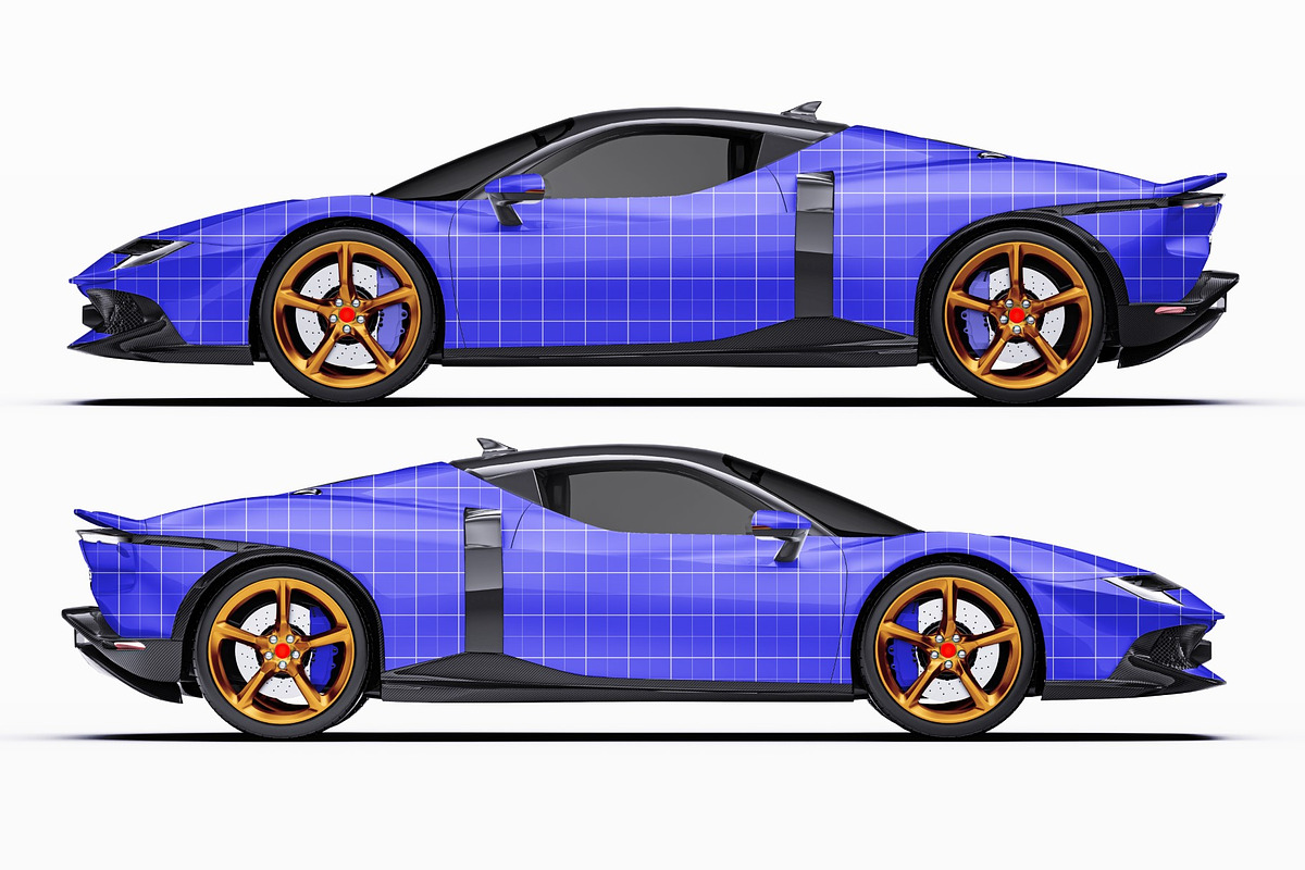 2026 Supercar Performance Coupe, an Advertising Mockup by Halal Graphic Studio (Photo 9 of 12)
