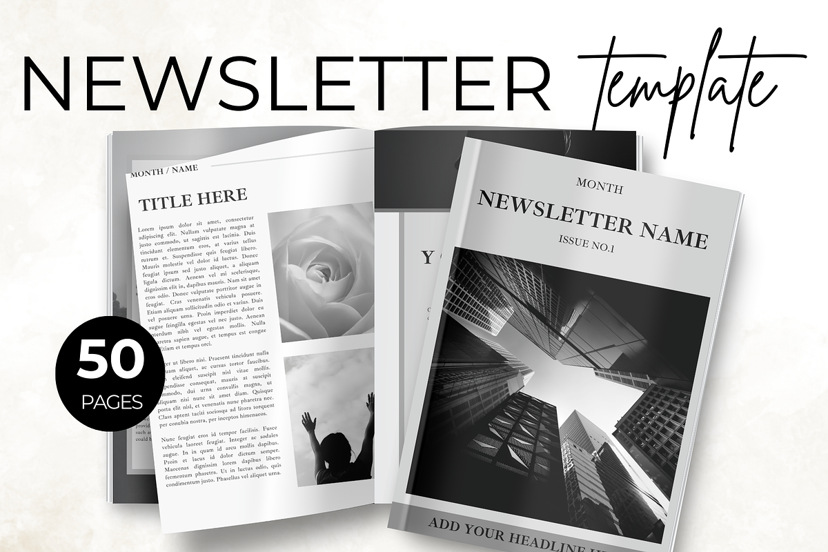 Editable Newsletter Canva Template, an Email Template by Digital By Nikoleta (Photo 1 of 10)