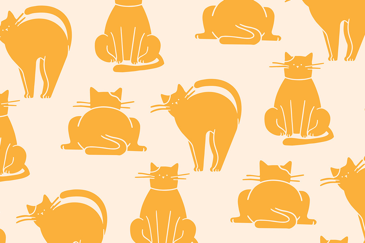 Simple Cats Linocut Clipart, an Illustration by ClayStudio (Photo 7 of 7)