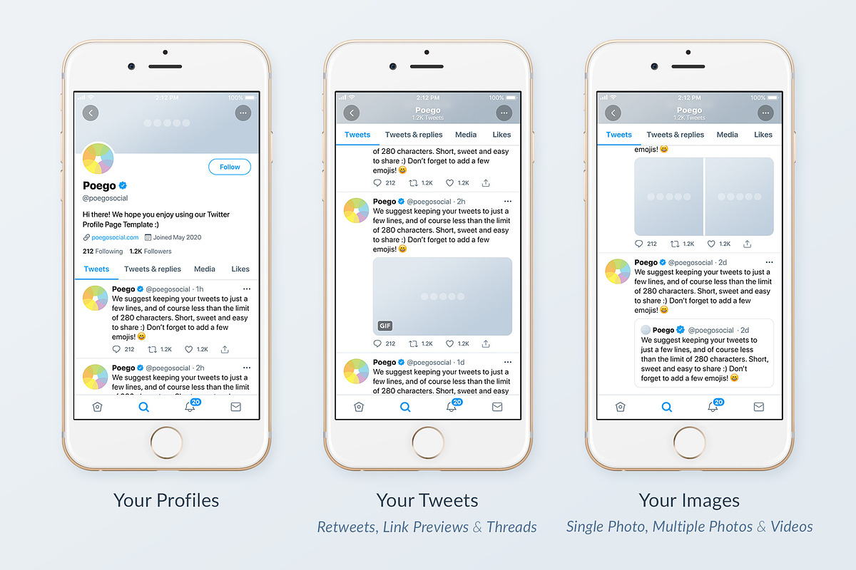 Twitter Social Media Mockups Pack, a Social Media Template by Poego Social (Photo 4 of 7)