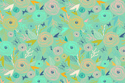 Papillons & Roses patterns, a Pattern Graphic by Anny Cecilia Walter (Thumbnail 6 of 6)