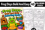 Bold Easy Frog Days Coloring Book, an Object Illustration by Coco Bloom (Thumbnail 1 of 8)