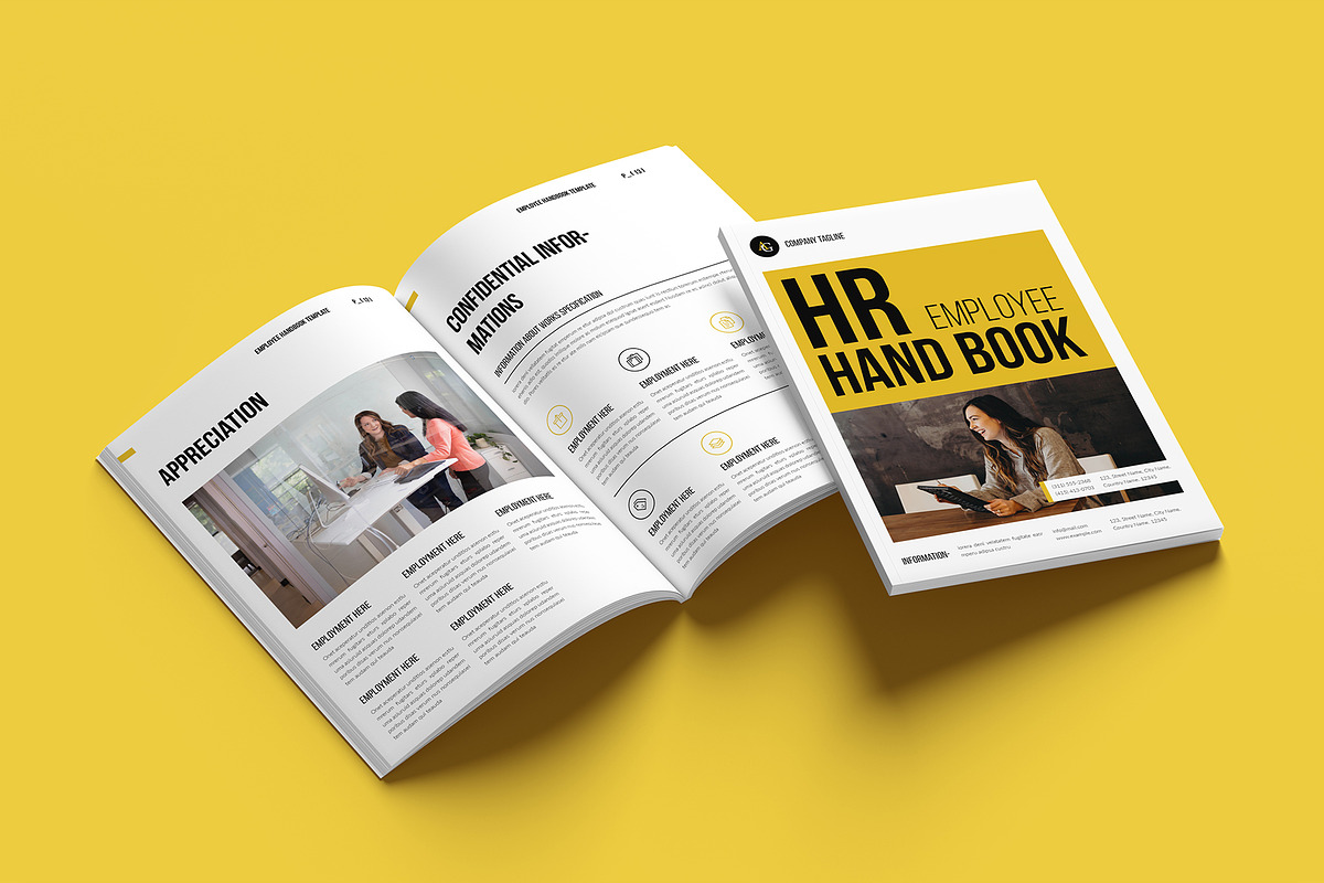 Employee Hand-Book || Canva Template, a Brochure Template by GoldenGrid Studio (Photo 2 of 11)