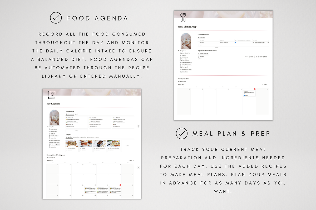 Meal & Nutrition Tracker for Notion, a Templates & Theme by BRANDcontent (Photo 4 of 8)