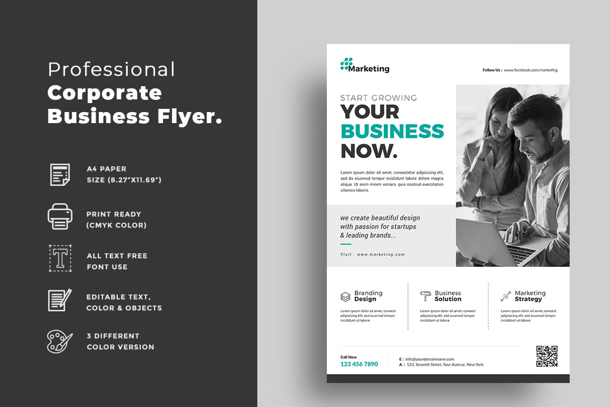 Corporate Flyer, a Flyer Template by CreativeZoom (Photo 1 of 4)