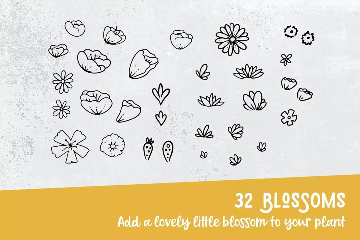 Procreate Plants & Pots Stamp Set, a Brush Add-On by GearShift (Photo 7 of 10)