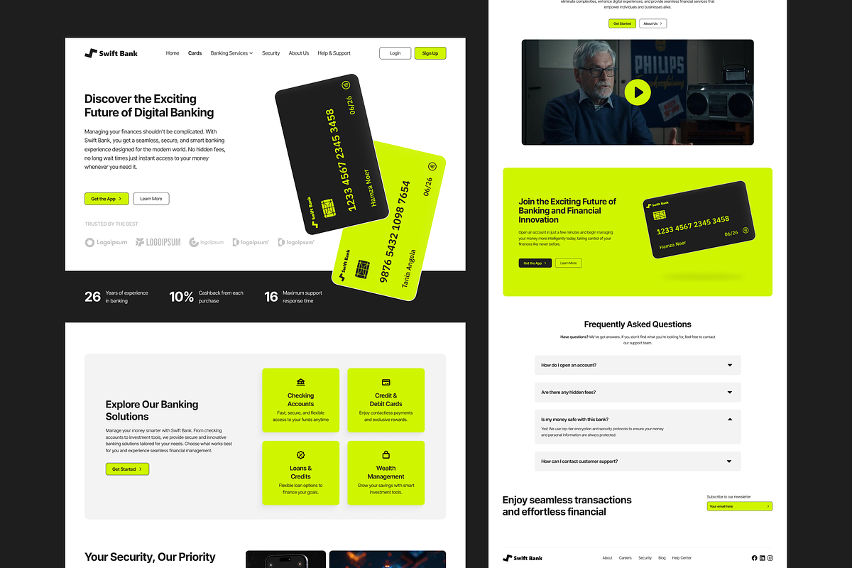 Modern Fintech Bank Landing Page, a Landing Page Template by Dirtytemp Studio (Photo 5 of 6)