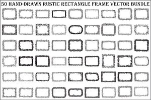 Rustic Rectangle Frame Bundle, an Illustration by Creativeshirt