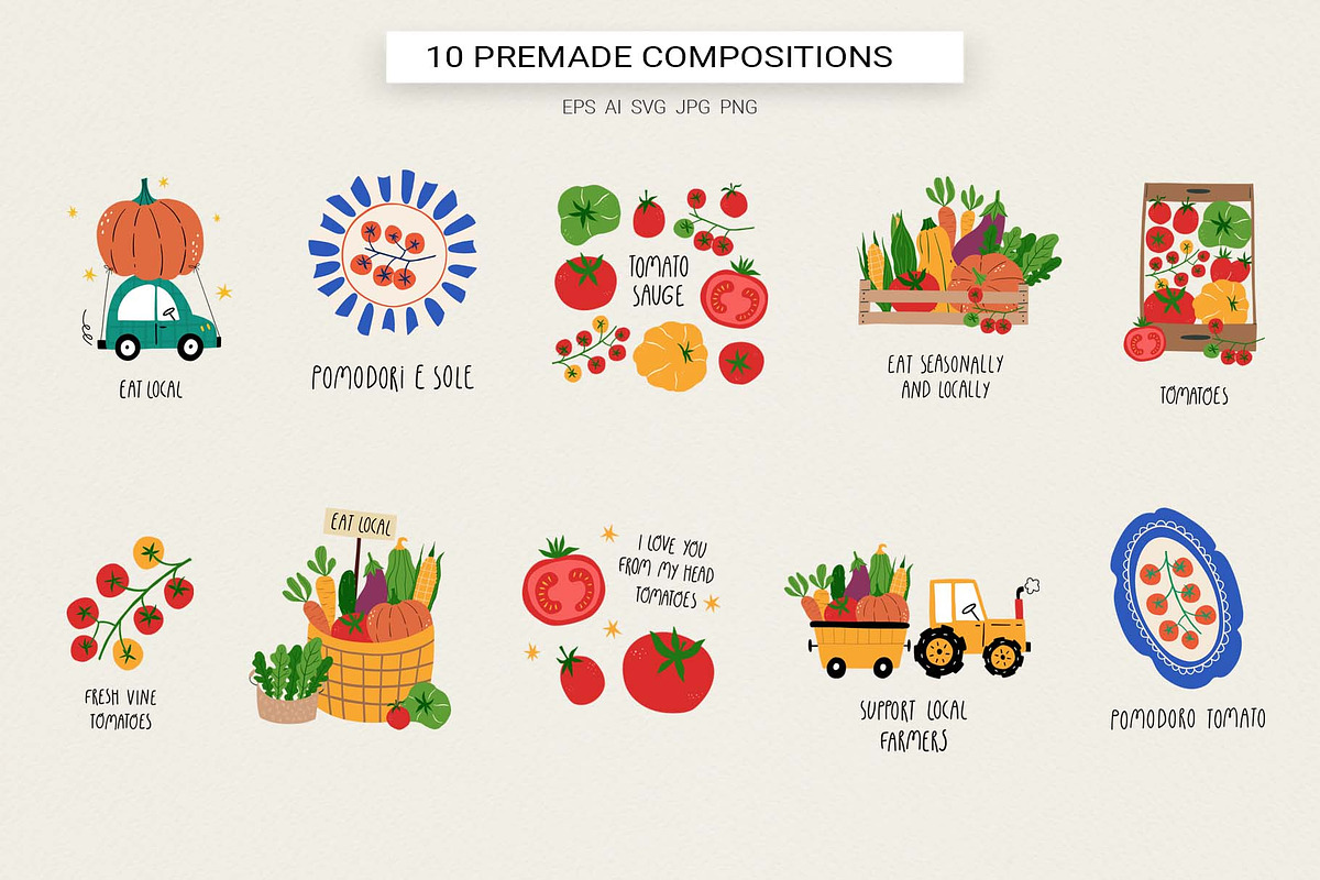 Farm Vegetables | 100% Hand drawn, a Food Illustration by Irina Ostapenko (Photo 3 of 10)