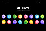 Job Resume Colorful Gradient Icons, a Duotone Icon by Wencory (Thumbnail 2 of 2)