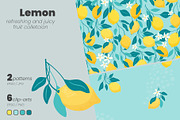 Lemon - fruit collection, a Pattern Graphic by moja doodle (Thumbnail 1 of 3)