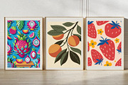 Fruit Gallery Wall Art Set, a Wallpaper Graphic by Helospace (Thumbnail 2 of 10)