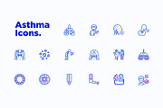 Asthma | 16 Thin Line Icons Set, an Outline Icon by Alex Blogoodf (Thumbnail 6 of 12)