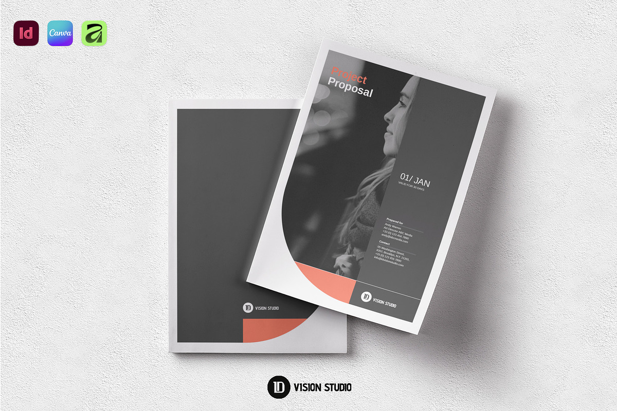Project Proposal Template InDesign, a Brochure Template by ID Vision Studio (Photo 5 of 17)