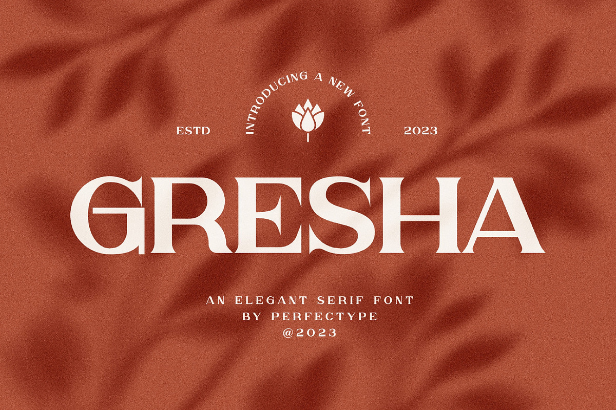 Gresha Elegant Serif Font Typeface, a Serif Font by Perfectype (Photo 1 of 10)