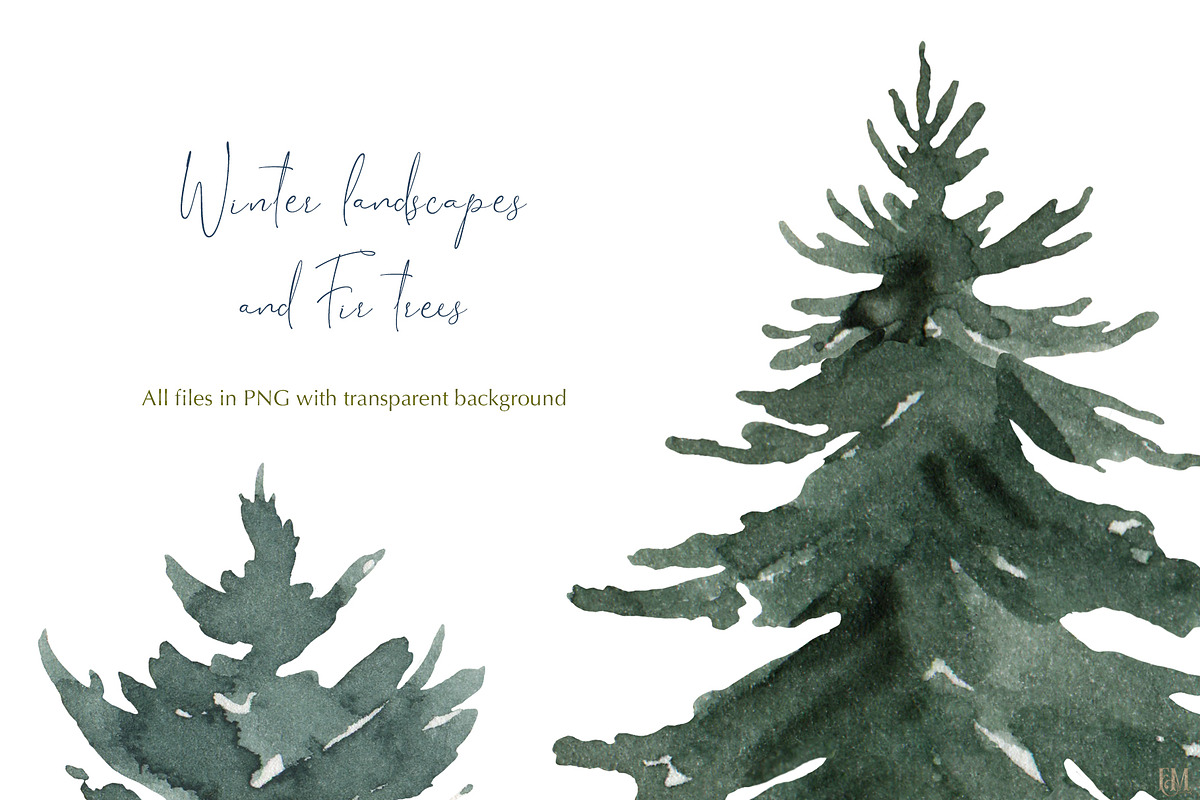 Winter is coming. Watercolor clipart, an Illustration by Elena Medvedeva (Photo 4 of 8)