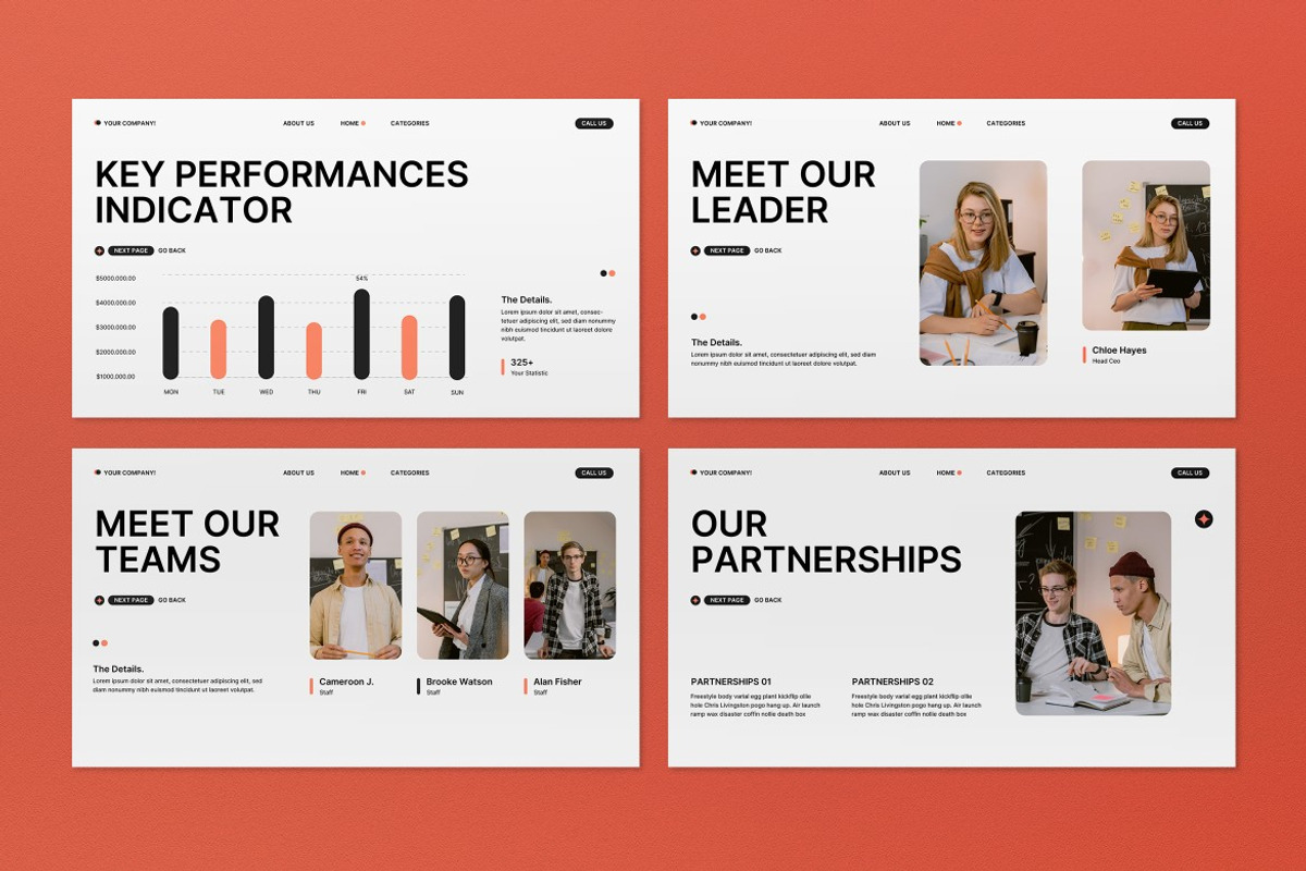 White Orange Sales Strategy Plan PPT, a Presentation Template by graphicook (Photo 4 of 5)
