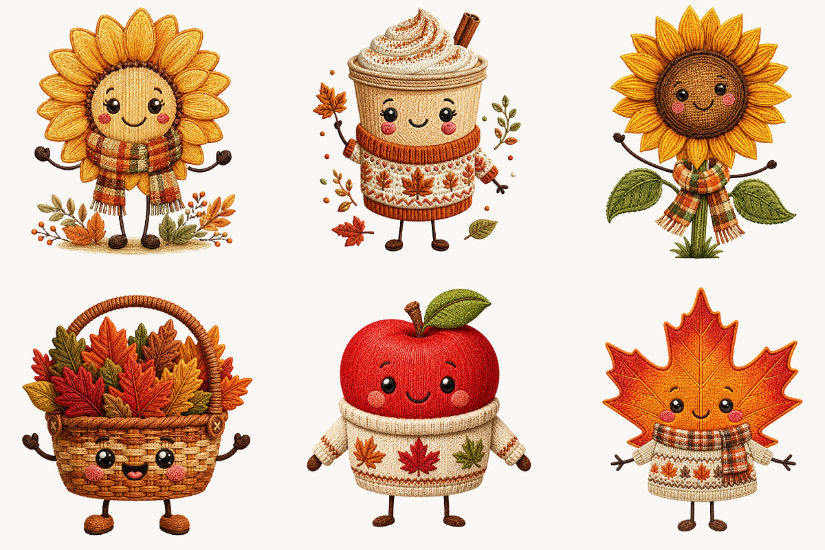 Whimsical Autumn Doodle Clipart, a Seasonal Illustration by Designworld (Photo 4 of 5)