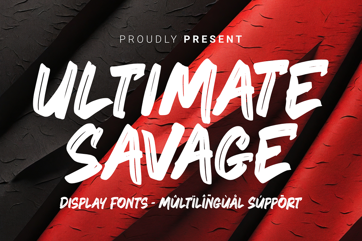 Ultimate Savage - Brush, a Handwritten Font by Dumadistyle (Photo 1 of 9)