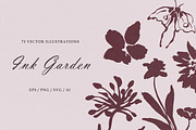 Ink Garden Clipart collection, an Object Illustration by RaDavCrafts (Thumbnail 1 of 12)
