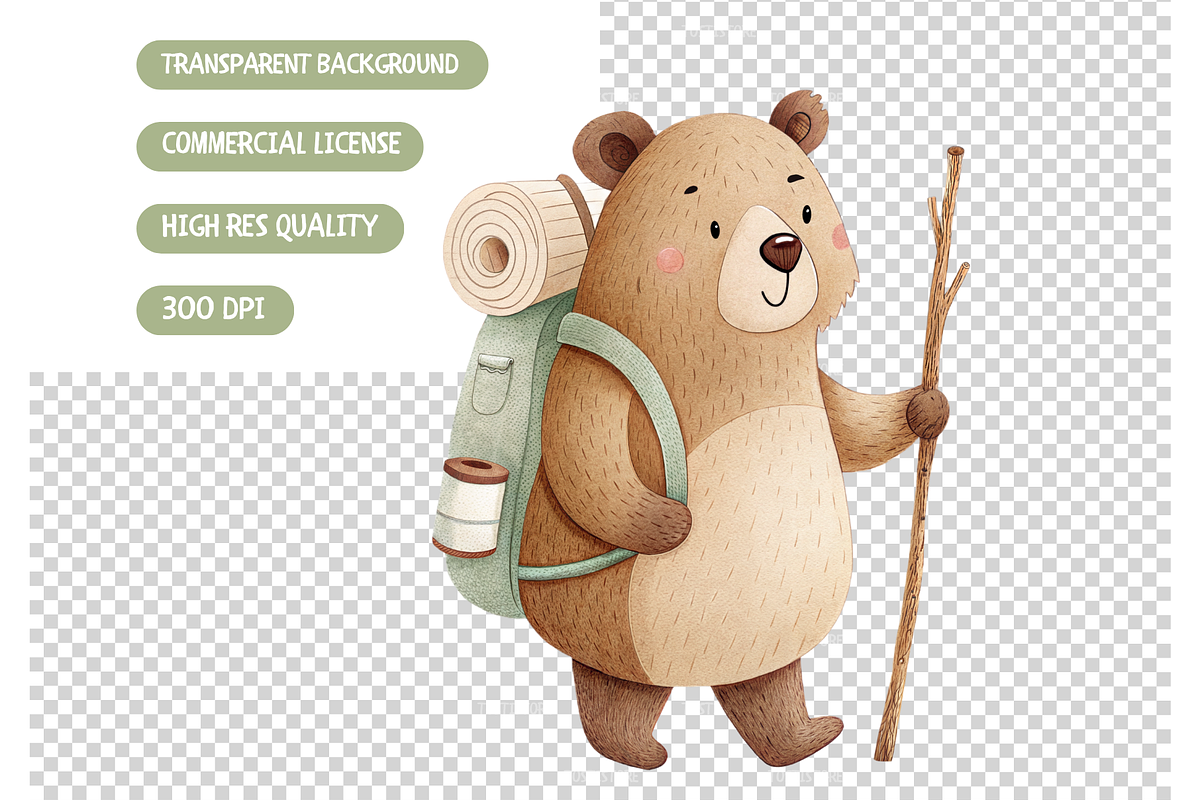 Adventure Camping Clipart Bundle, a Person Illustration by TatiMockup (Photo 8 of 8)