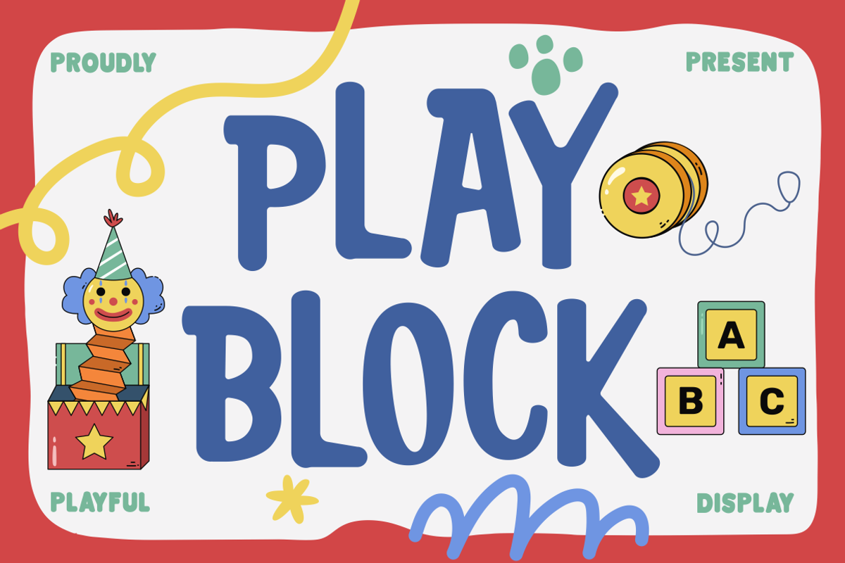 Play Block Playful Display Font, a Font by PutraCetol Studio (Photo 1 of 5)