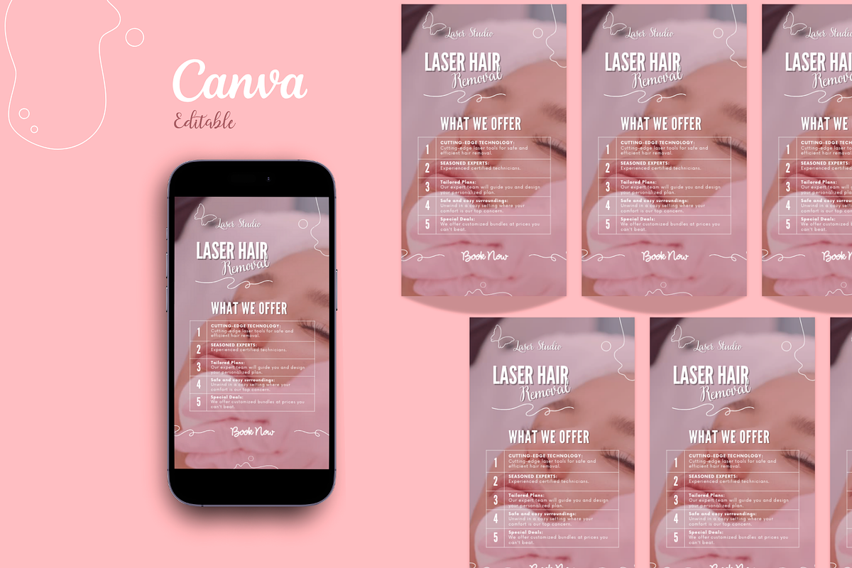 Laser Hair Removal Business Template, a Marketing Template by PaolaroiDesign (Photo 5 of 6)
