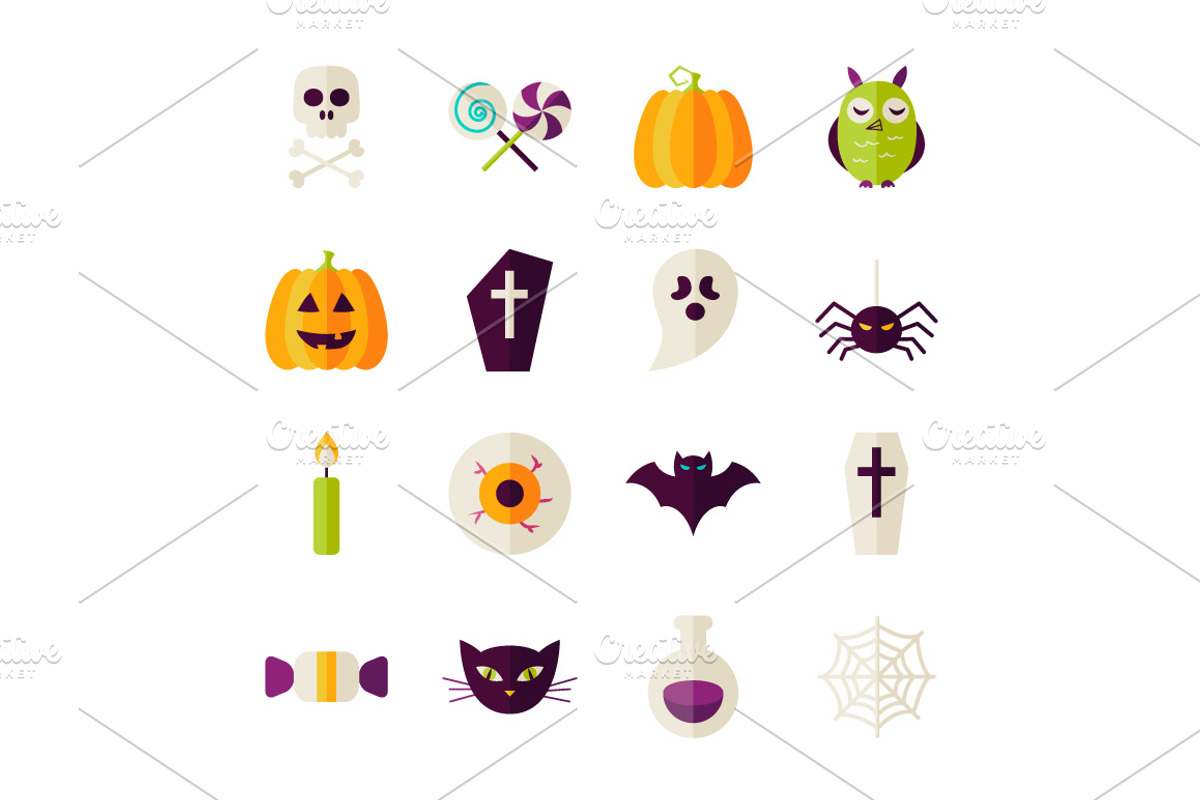 Halloween Scary Vector Flat Icons, an Icon by Anna_leni (Photo 4 of 5)