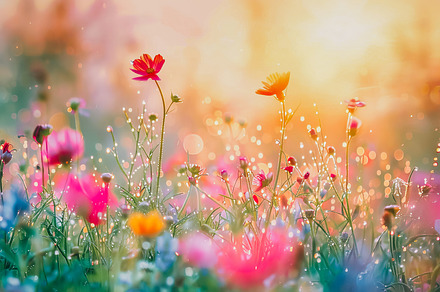 field wildflowers ai, a Nature Photo by Ocean Digital Art