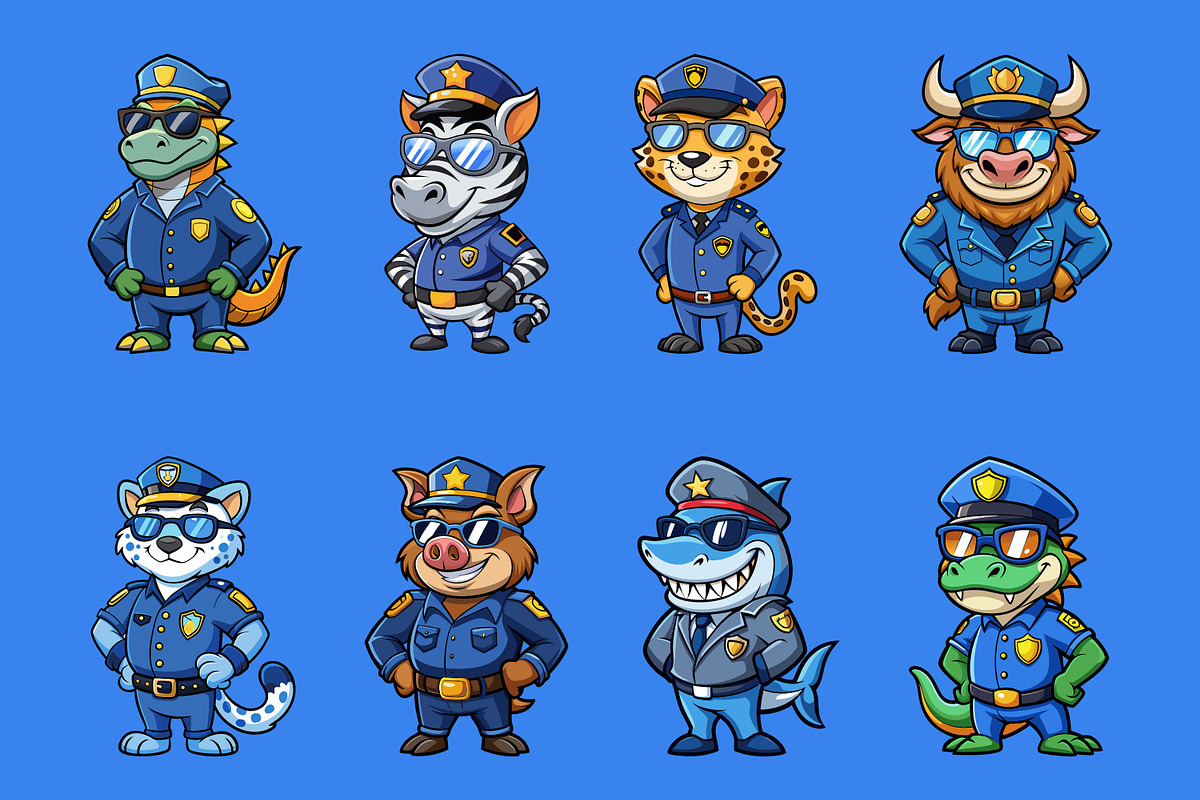 Wildlife Police Mascot Illustration, an Illustration by Riswan Ratta (Photo 6 of 6)