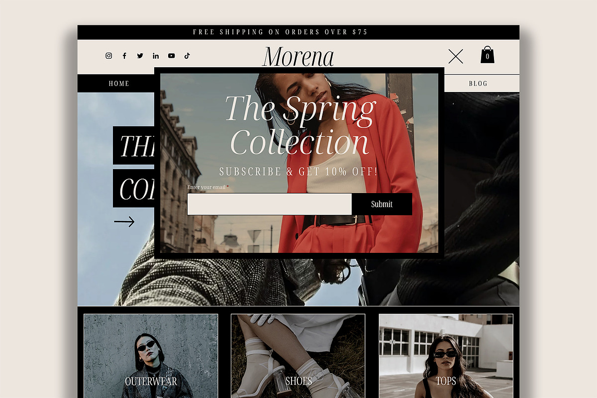 Wix Website Template ECommerce Shop, a Wix Template by Peaches Design (Photo 2 of 7)