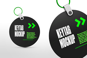 Circle Key Tag Mockups