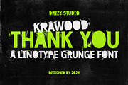 Krawood - Linotype Grunge Font, a Sans Serif Font by Drizy (Thumbnail 10 of 10)