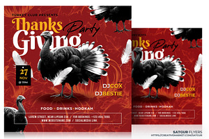 Thanksgiving Party Flyer Template