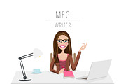 Writer / Blogger Portrait Creator, a Person Illustration by Lauren Lesley Studio (Thumbnail 18 of 33)