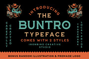 The Buntro Typeface (+EXTRA), a Serif Font by IronbirdCreative (Thumbnail 1 of 11)