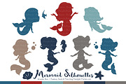 Mermaid Silhouettes in Americana, an Illustration by Amanda Ilkov (Thumbnail 1 of 3)