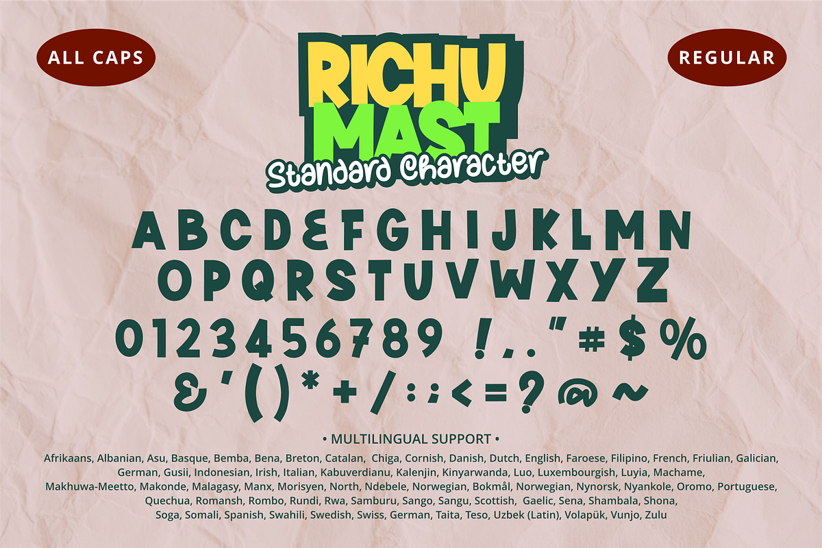 Richu Mast Font, a Blackletter Font by Mabhal Studio (Photo 5 of 7)