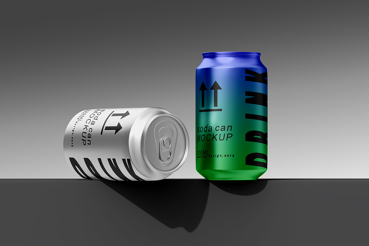 Soda Can Mockup Set 330ml, a Packaging Mockup by pixelmock (Photo 10 of 11)